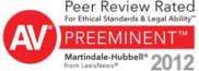 Martindale Av Preeminent Peer Review 2012